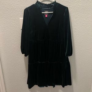 Vince Camino tiered velvet dress